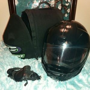 Arctic Cat  helmet with extras and gloves