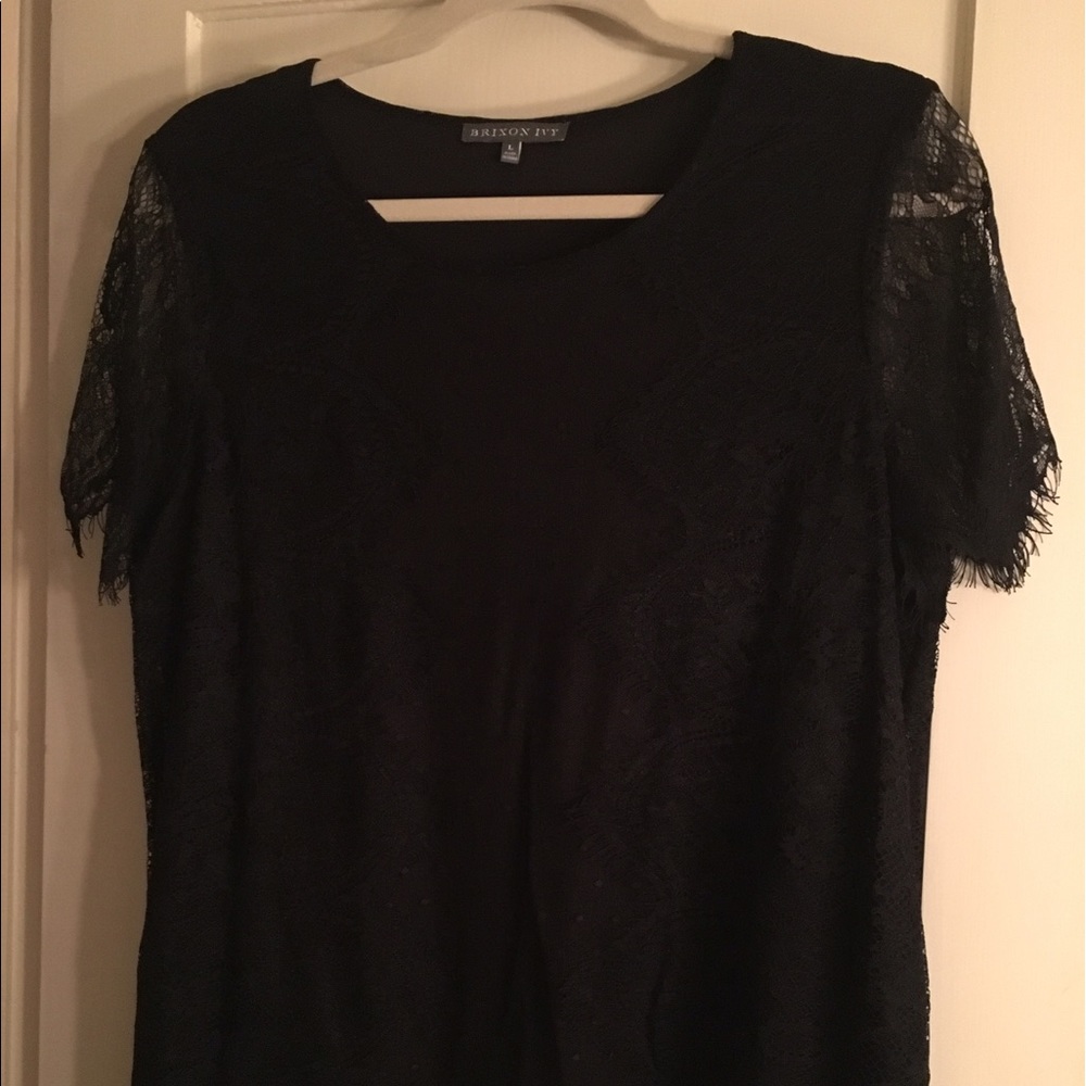 Black lace t shirt
