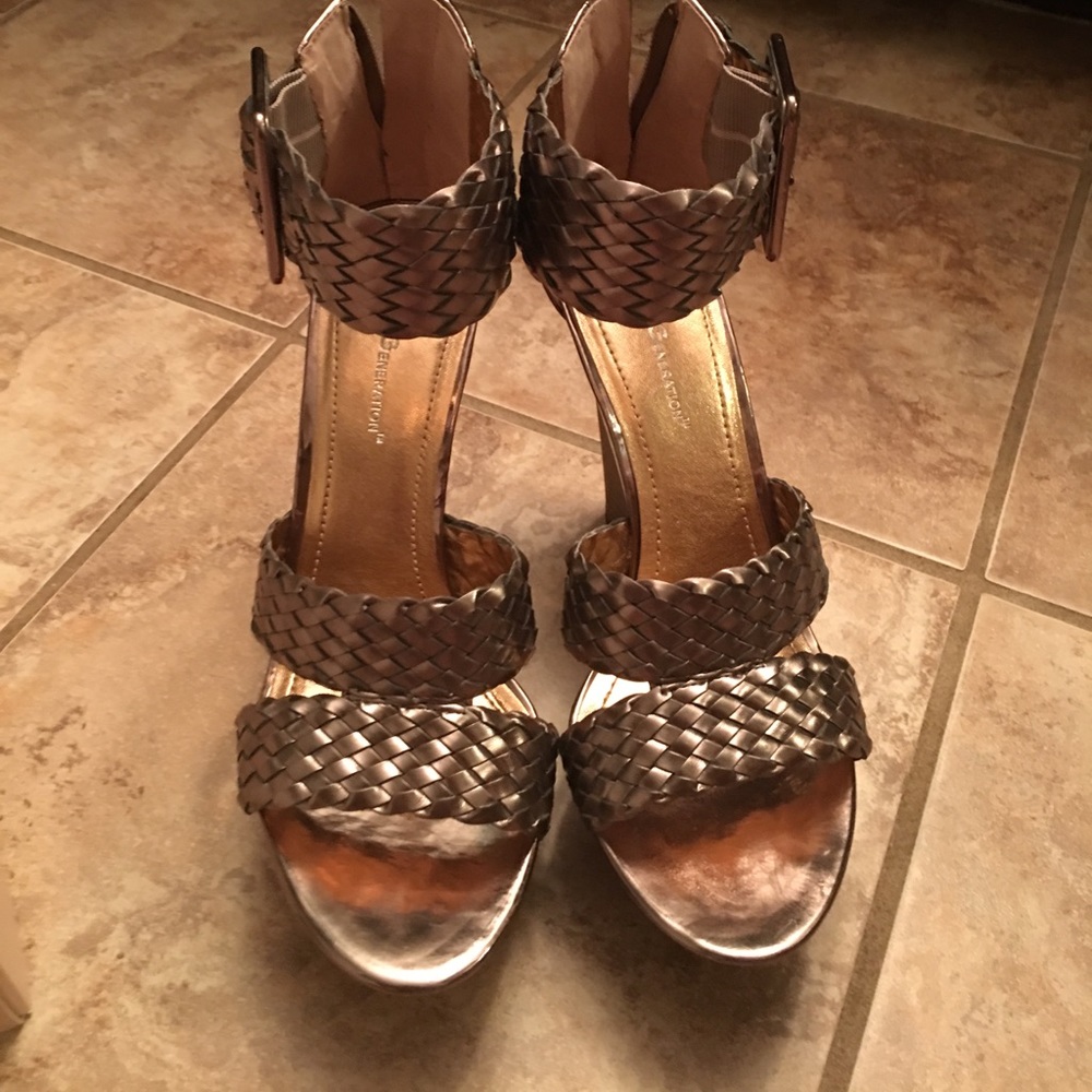 BCBG Bronze Wedges