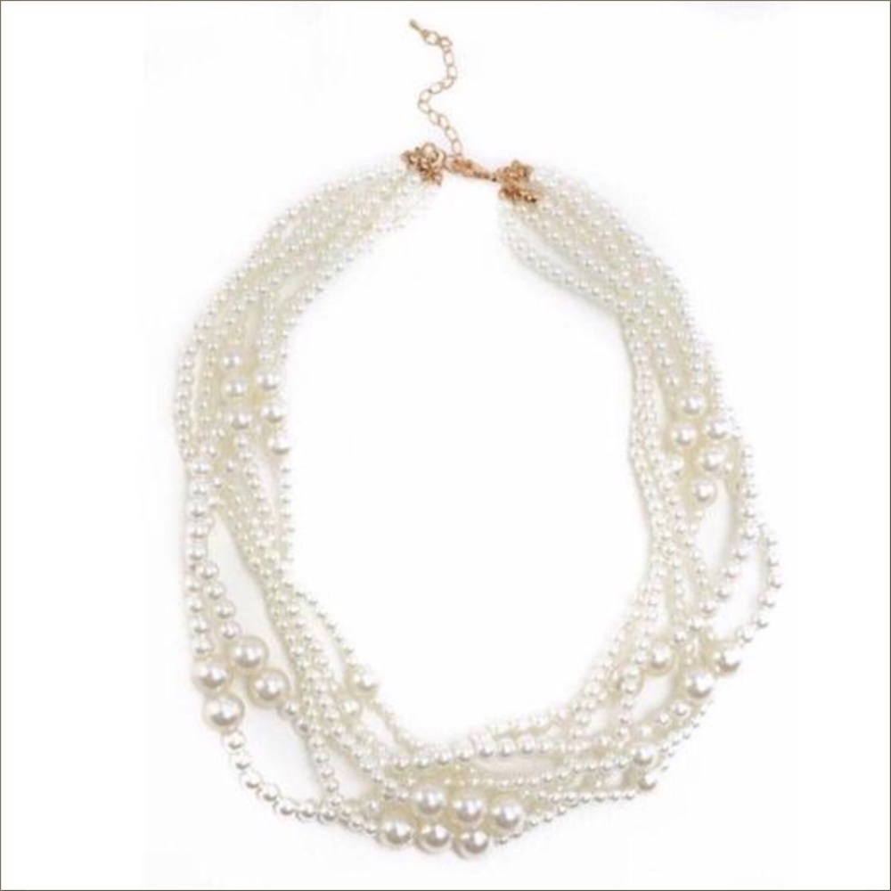 Pearl bib necklace - Picture 3 of 4