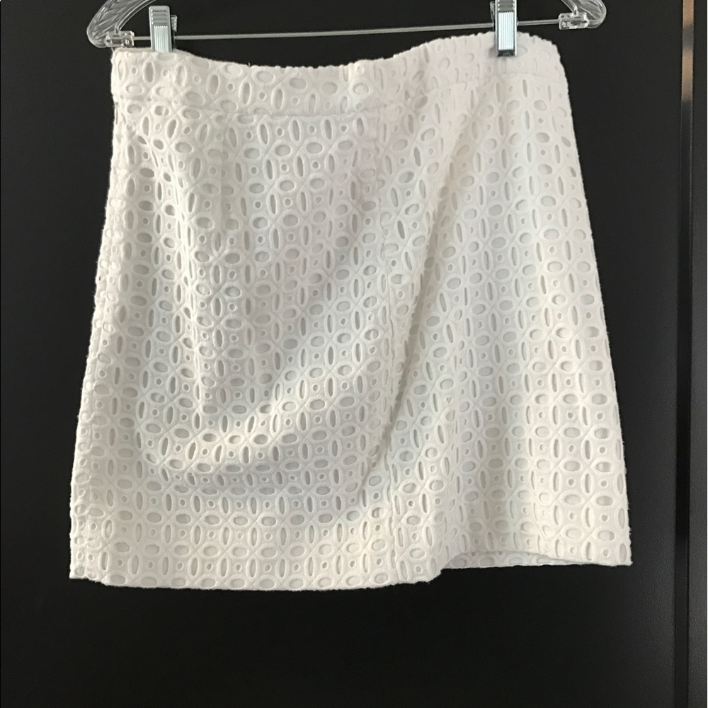 NWT JCrew white eyelet skirt