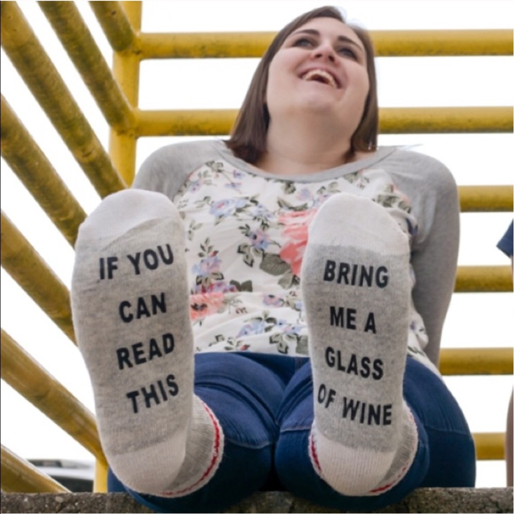 🍷🎉LAST PAIR🎉 Bring Me Wine Socks