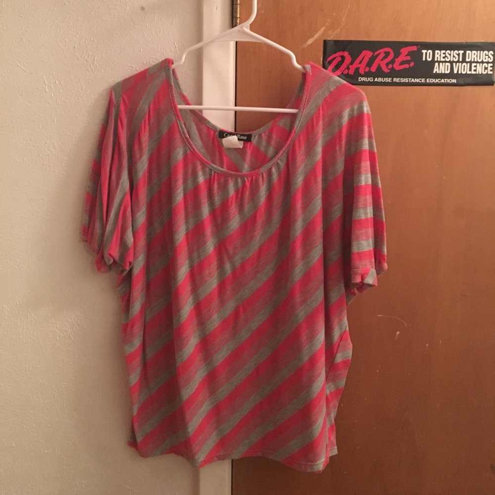 Pink and gray shirt
