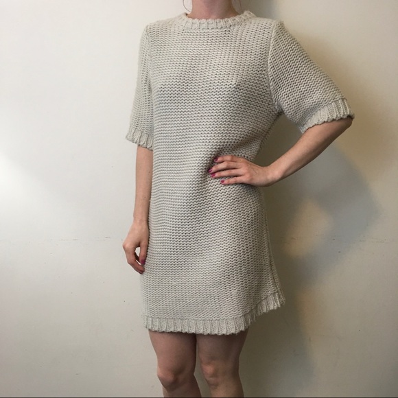 For Love and Lemons Dresses & Skirts - For Love & Lemons KNITZ Beige Sweater Dress
