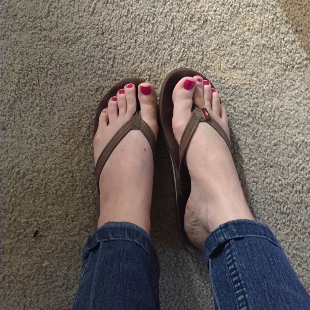 Double layered - Rainbow sandals.