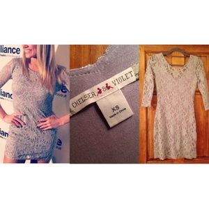 💜 CHELSEA & VIOLET Lace Long Sleeved Dress. XS.