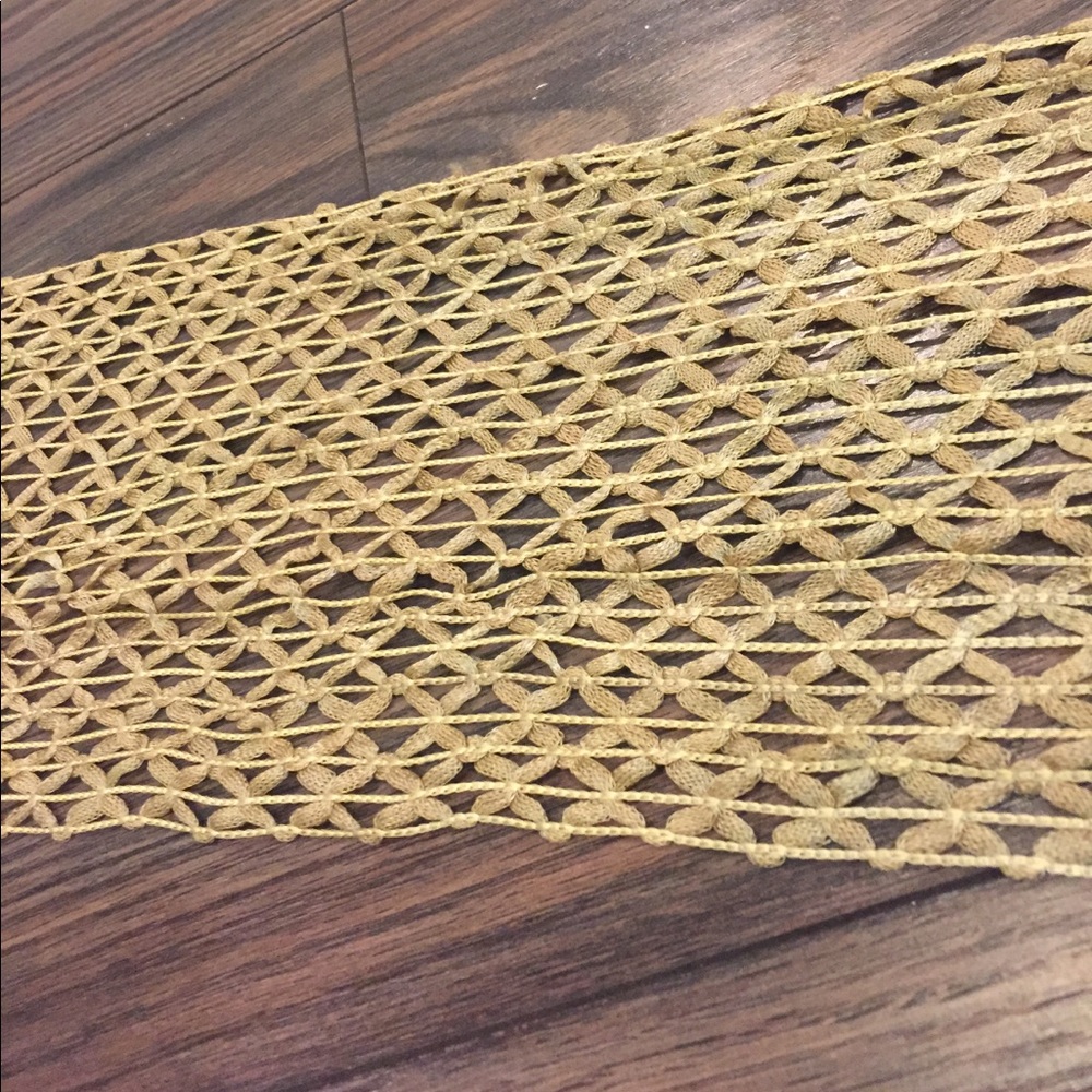 Gold-tone woven fabric belt/ scarf - Picture 3 of 4