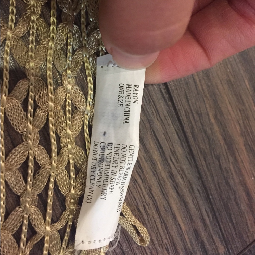 Gold-tone woven fabric belt/ scarf - Picture 4 of 4