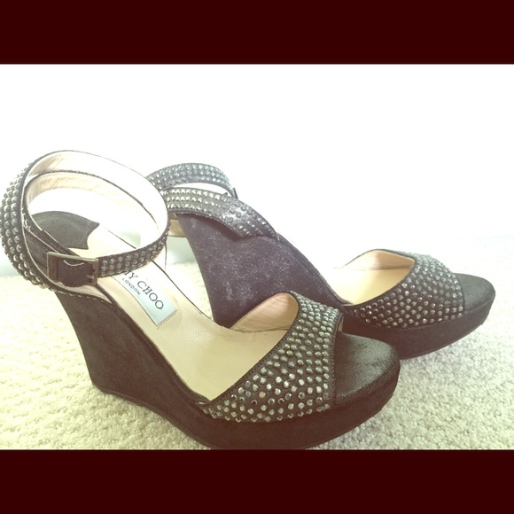 Jimmy Choo rhinestone ankle strap wedges - Picture 5 of 5