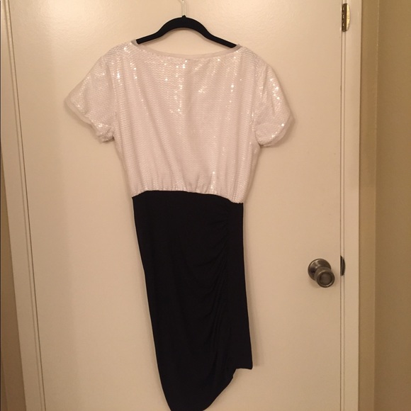 BCBG Black with Sequins Cocktail Dress - Picture 2 of 4