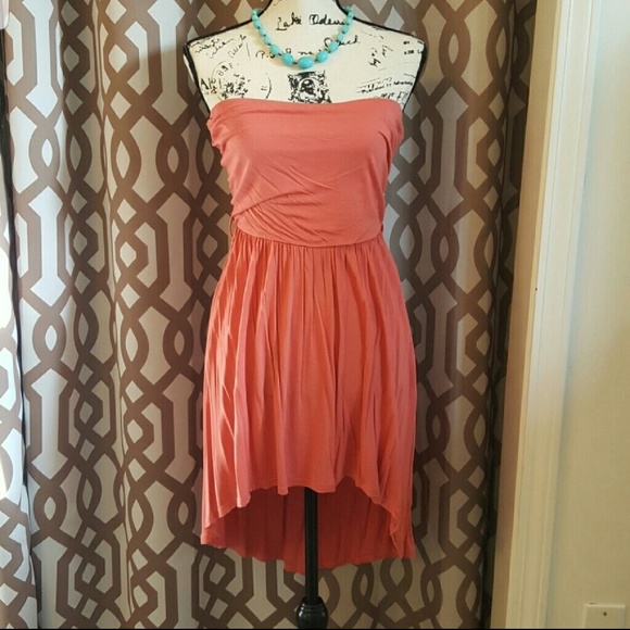 High Low asymmetrical Hem Dress 2 Colors - Picture 2 of 7