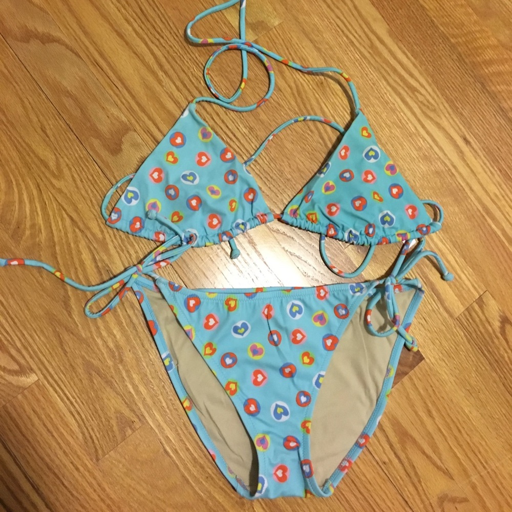 Blue VS string bikini