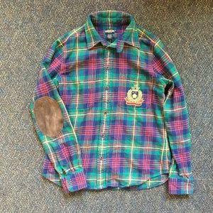 Ralph Lauren Rugby plaid flannel button down shirt