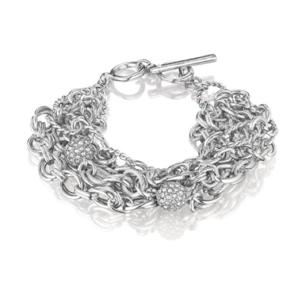 Heirloom Chain + Pavé Toggle Bracelet
