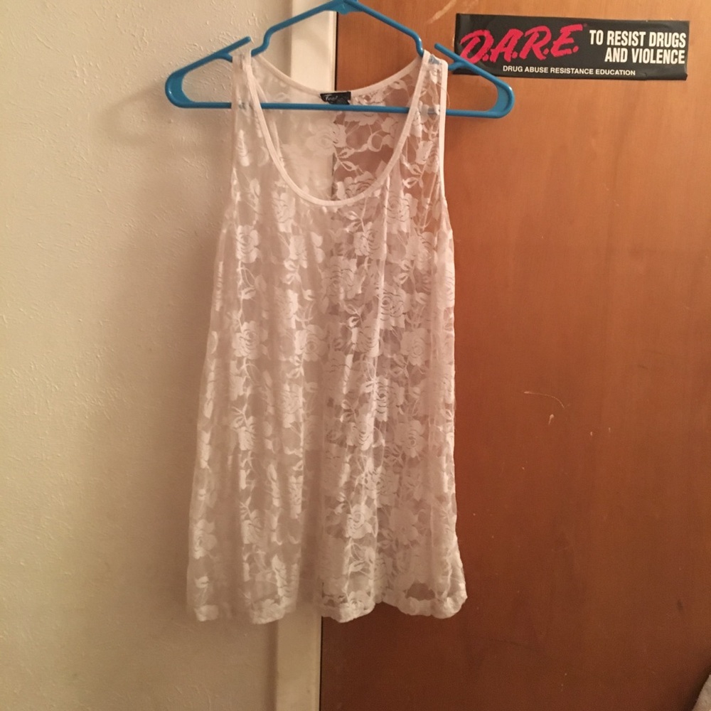 White Lace Tank Top