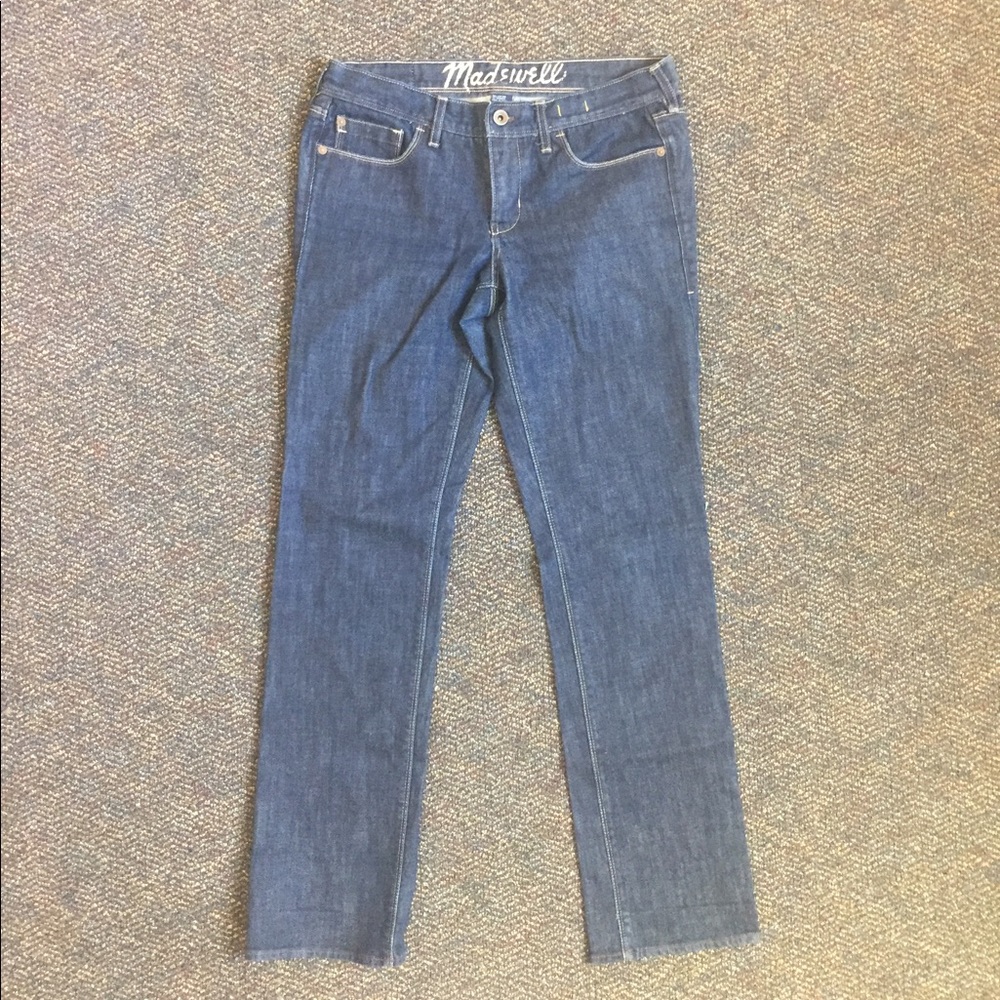 Madewell rail straight dark wash jeans