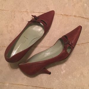 Sigerson Morrison Brown Retro Leather Heels/Pumps