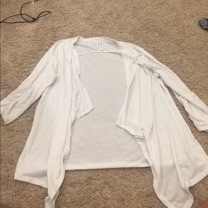 White drapey cardigan