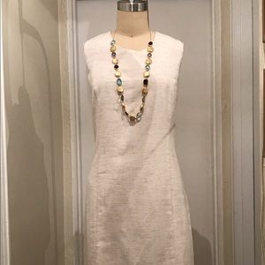 Briggs Beige Linen A-Line Dress