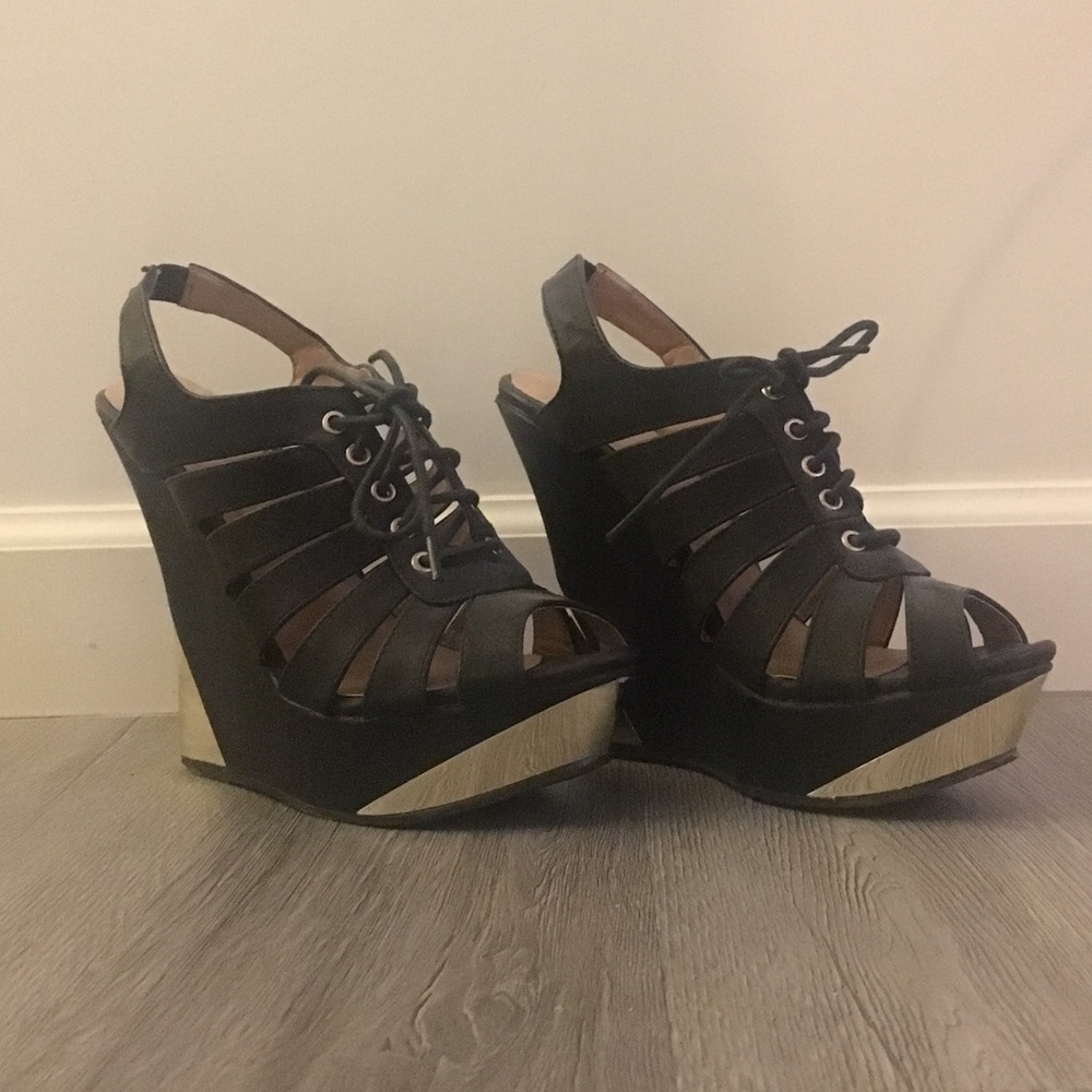 SOLD: Black wedges