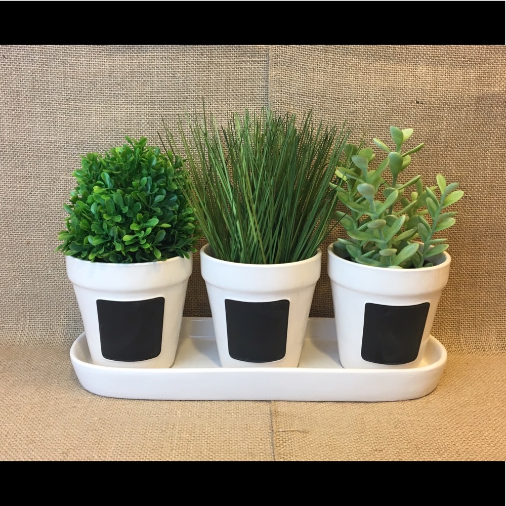 Rae Dunn Chalkboard Planters