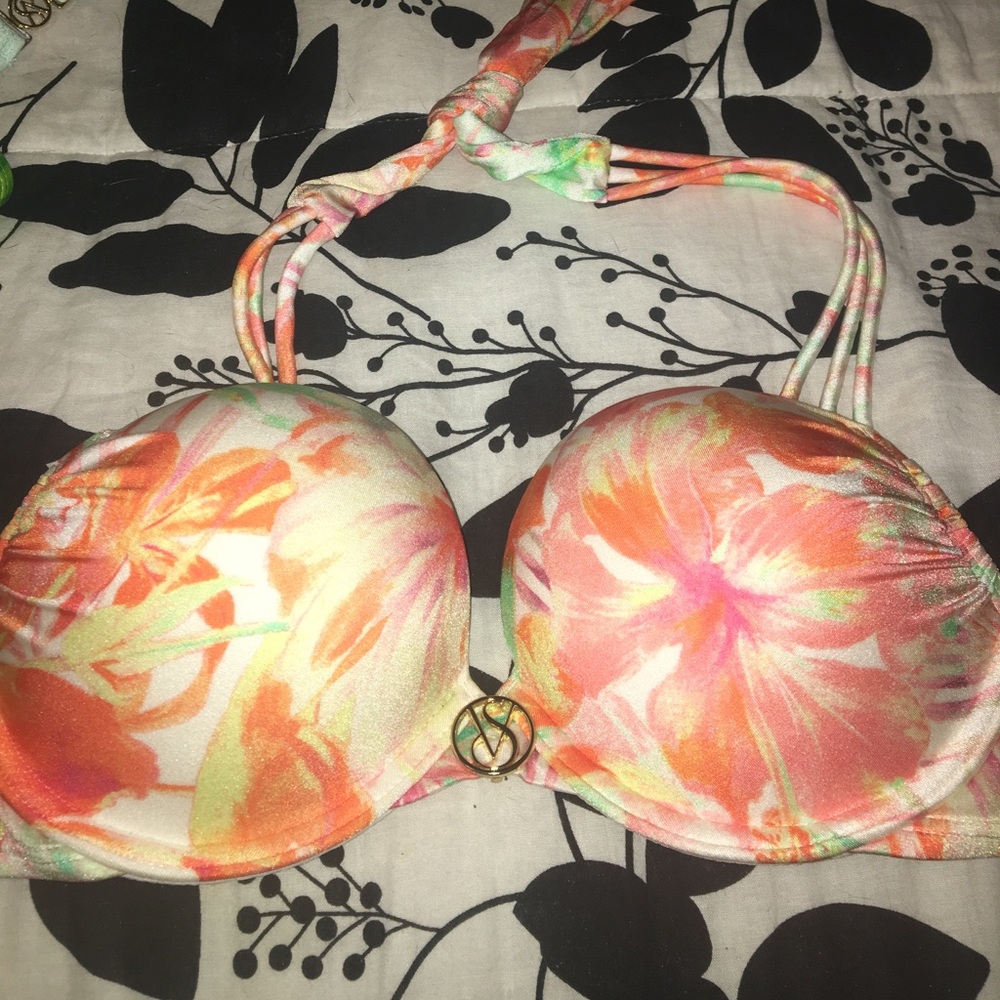 VS Bombshell Bikini Top - Coral Floral Style