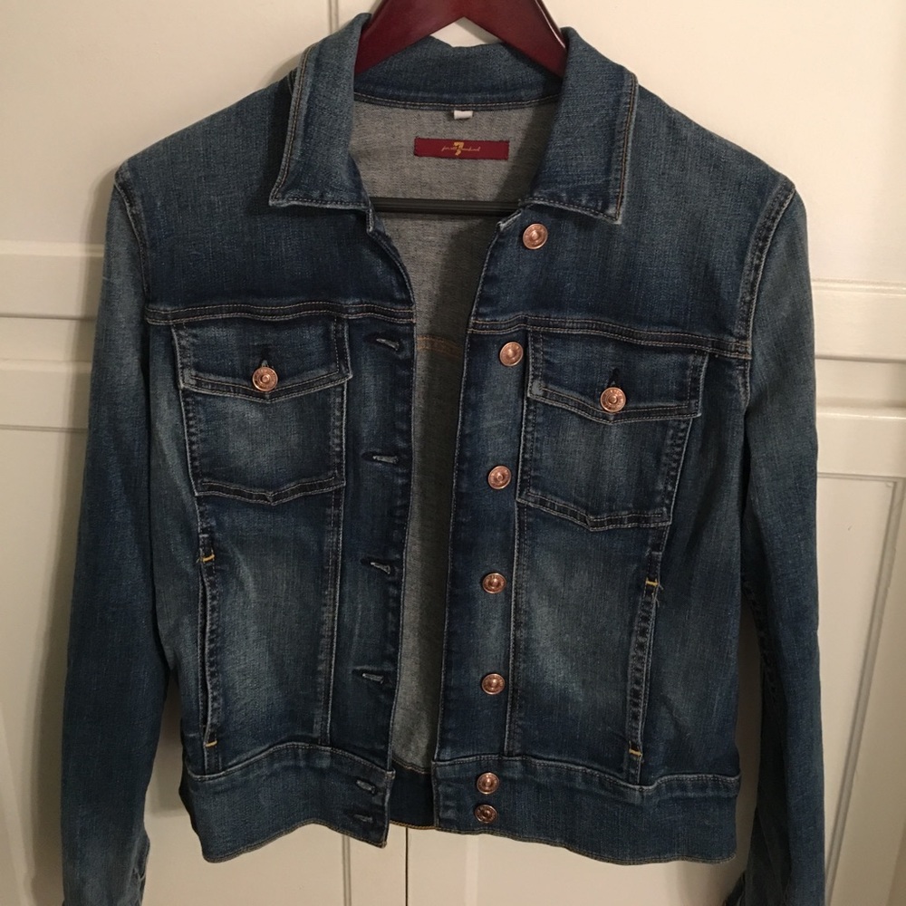 7 for all Mankind designer denim jacket