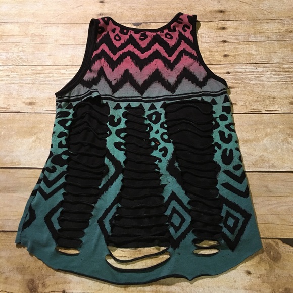 GIRLS Aztec Designer Tank Top - Picture 2 of 6