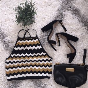 Forever 21 chevron print crop tank size small