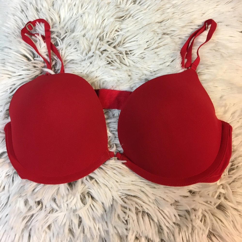 Red Gilly Hicks Push Up Bra 34B