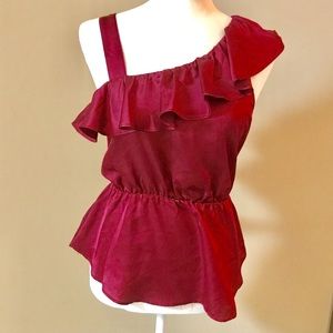 NWT French Connection Women's Burnt Raspberry Top