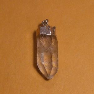 Small clear quartz pendant