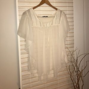 Jack sheer ivory top