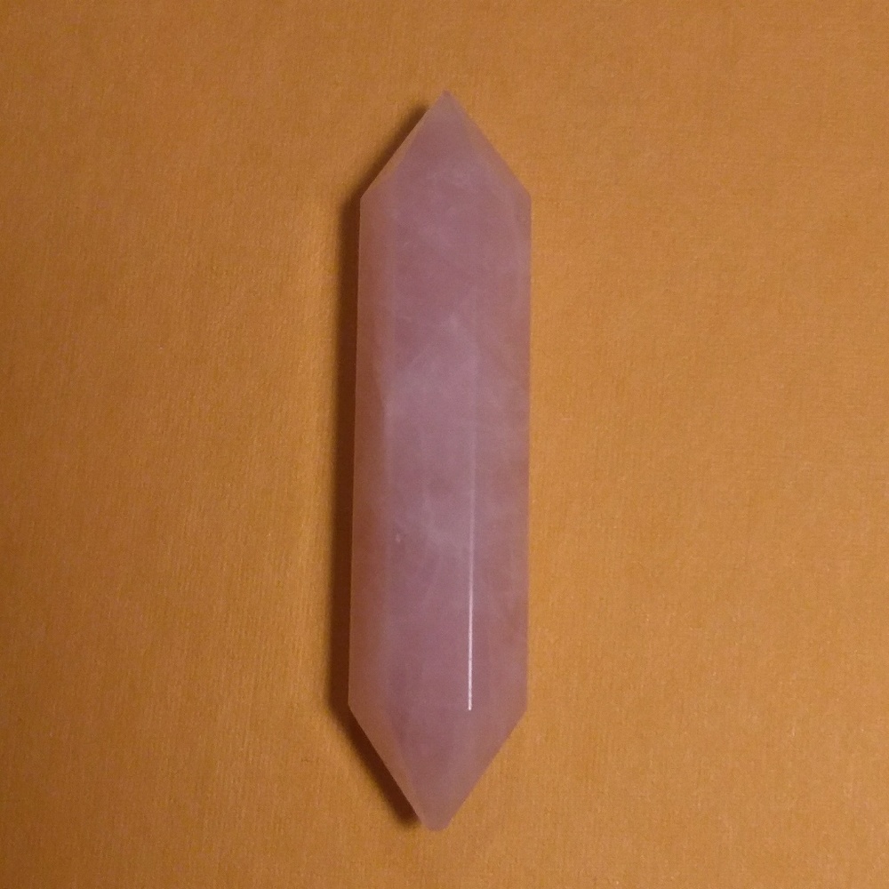 Double terminated rose quartz