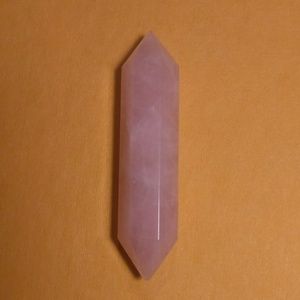 Double terminated rose quartz