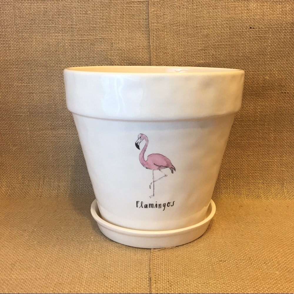 Rae Dunn Flamingo Planter