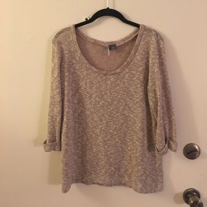 Cream & white sweater.