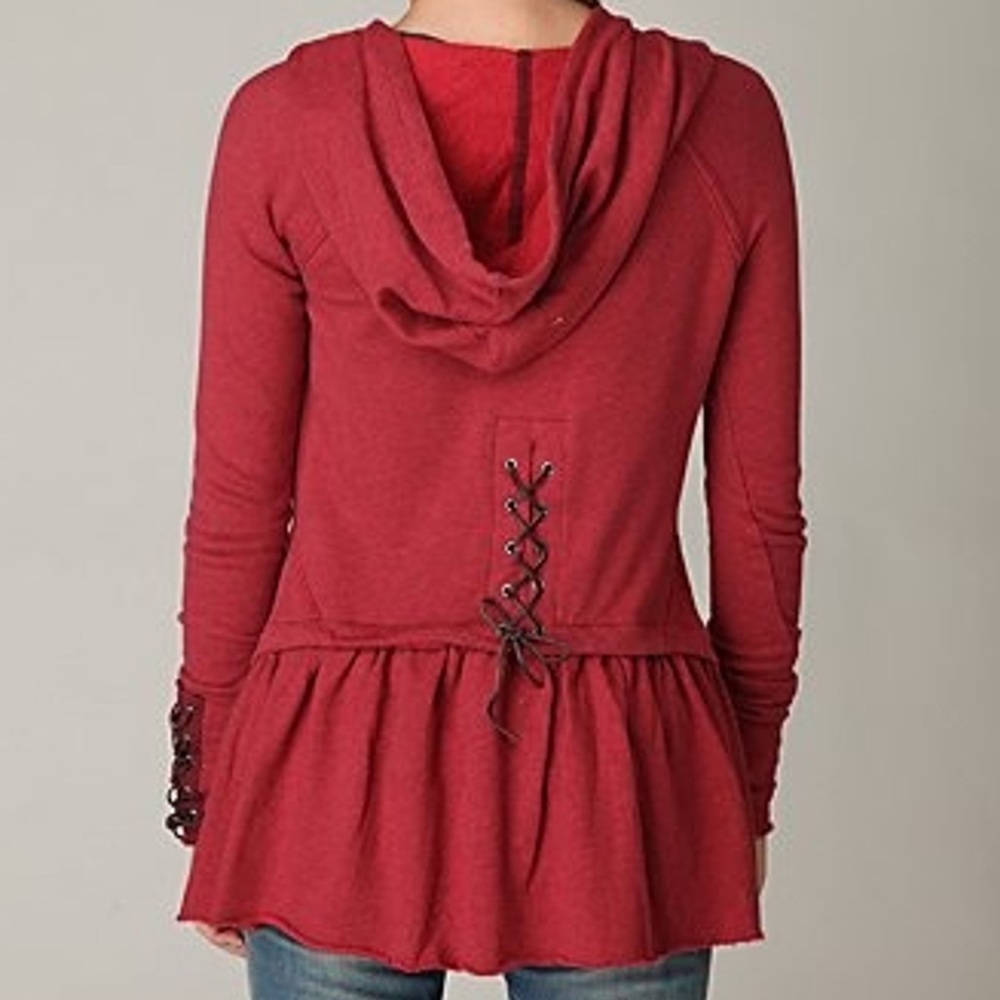 RESERVED Free People Lace Up Hoodie