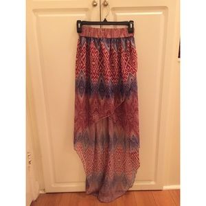 Sheer High Low Skirt