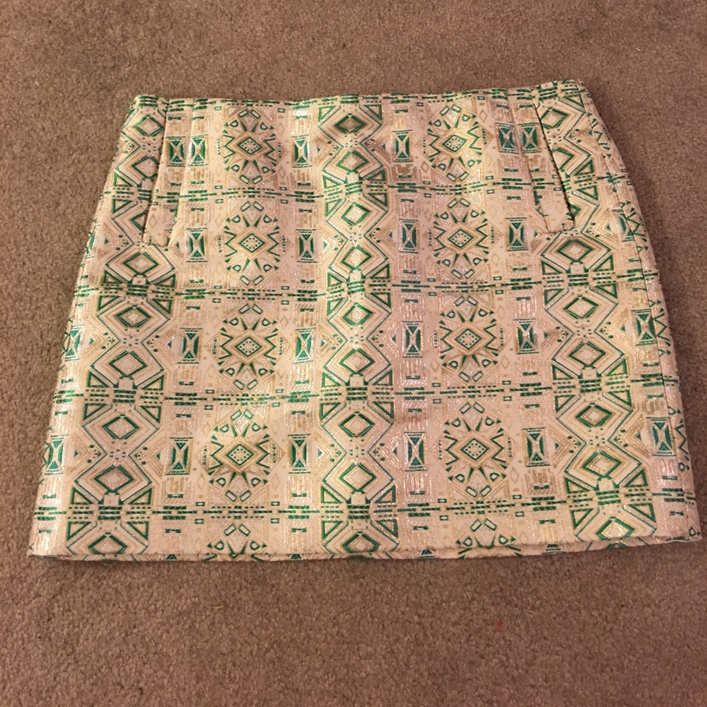 J Crew metallic skirt