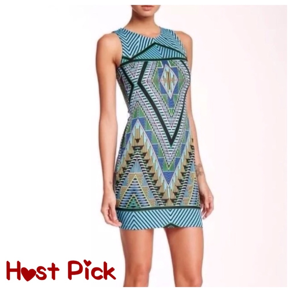Love Ady Printed Scuba Bodycon Dress
