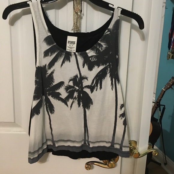 PINK Victoria's Secret Tops - VS PINK palm tree tee