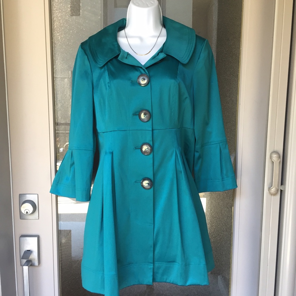 NWOT Teal Long Jacket