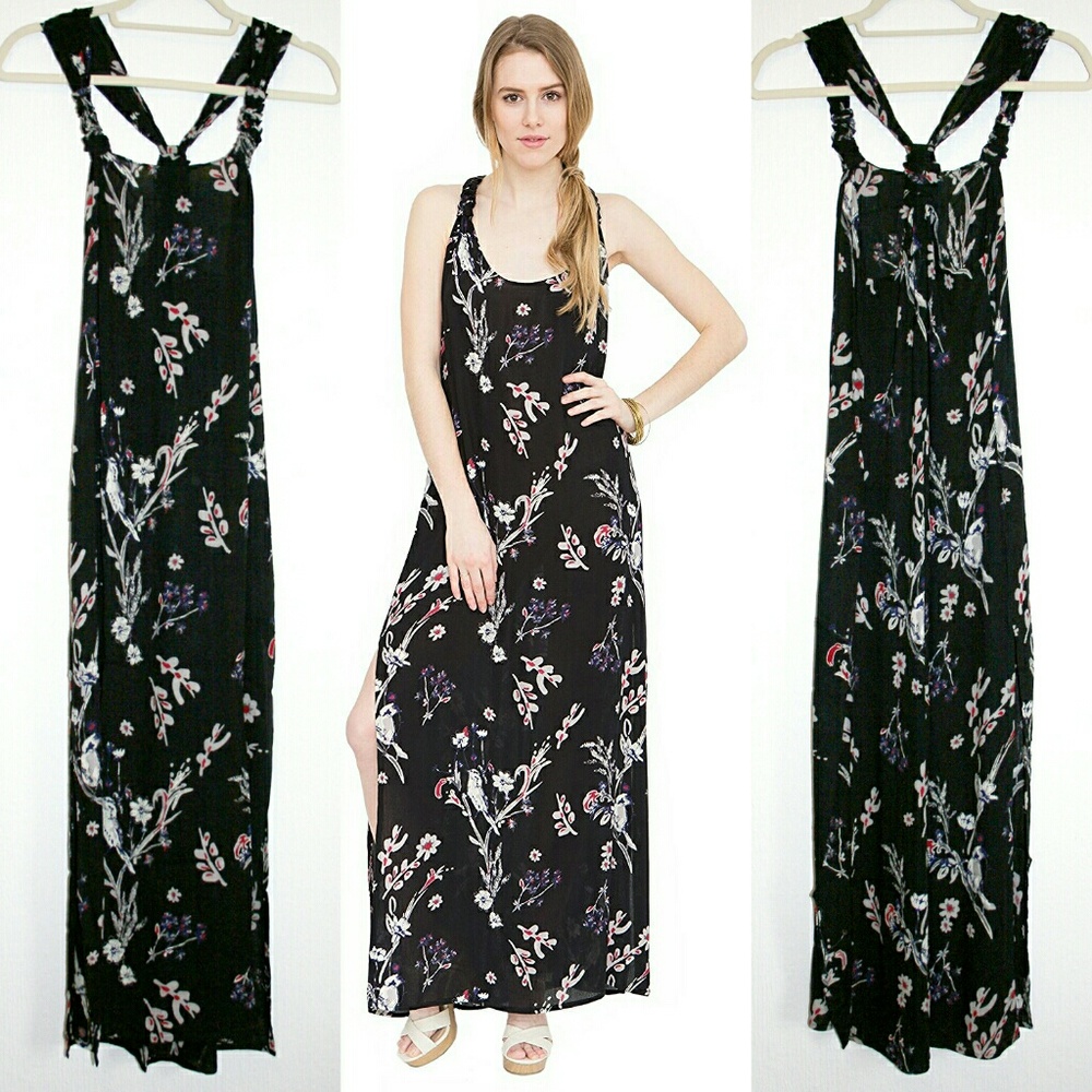 ⚡LAST 1!⚡Botanical & Bird T-Back Maxi Dress NWOT - Picture 3 of 7