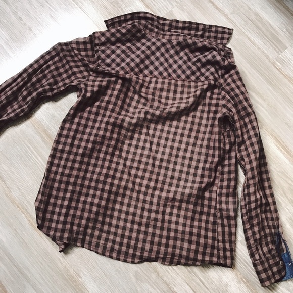 BCBGeneration Checkered Button Down - Picture 3 of 3