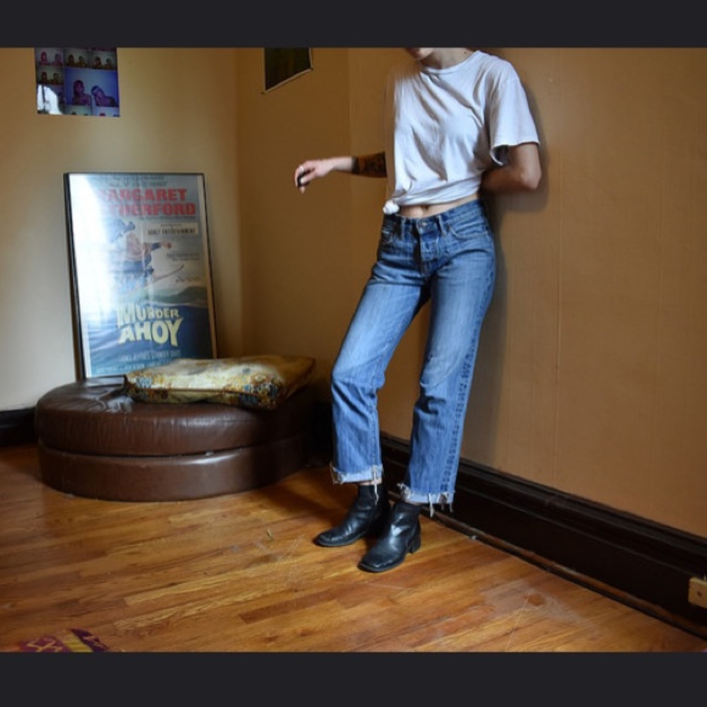 A&F Frayed Jeans