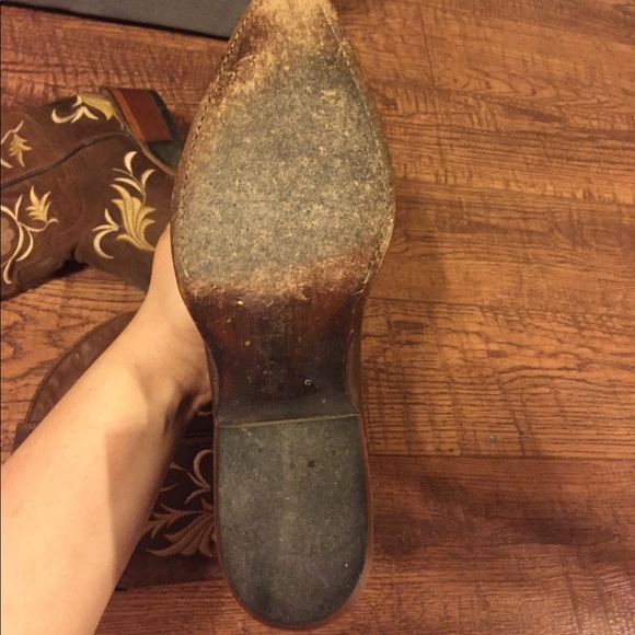 Brown floral Cowboy boots - Picture 3 of 3