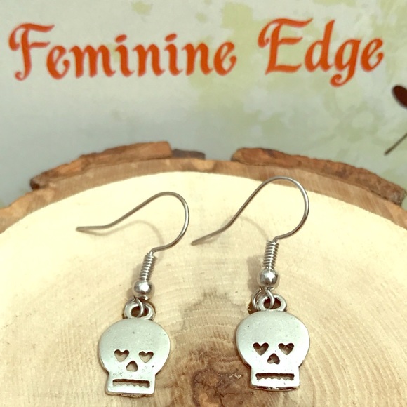 Skull Earrings Halloween Silver 🌸3 for $18🌸 - Picture 1 of 3