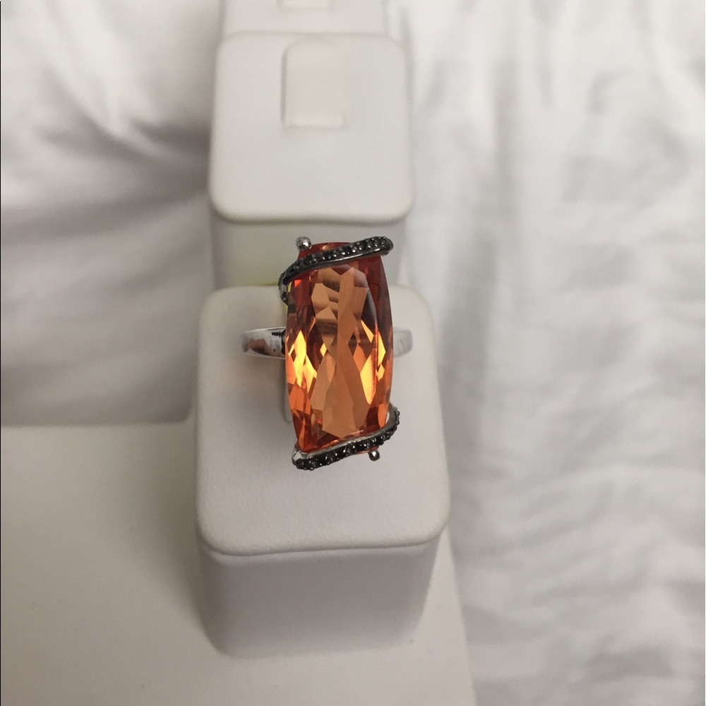 Imperial Quartz & Thai spinel ring