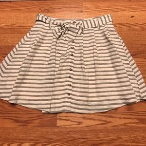 Grey and Off White Skirt